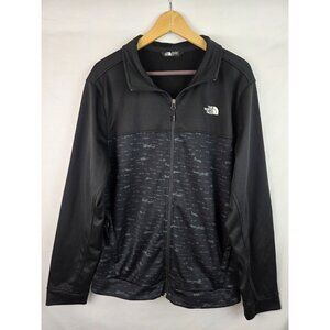 The North Face Mens Jacket Size Large Black Fleece Full Zip Jacket Long Sleeve